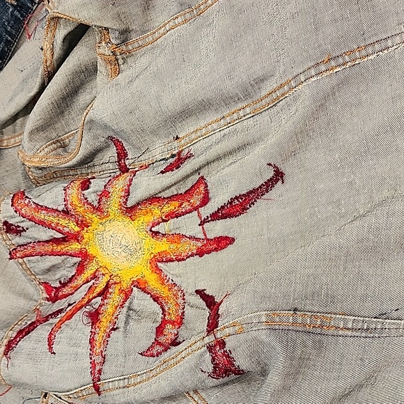 Hand Embroidered Jean Jacket - Picture 10 of 12